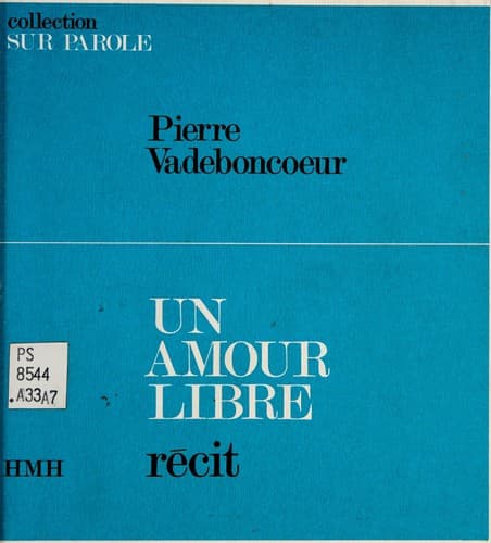 Tapa de Un amour libre