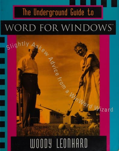 Tapa de The underground guide to Word for Windows