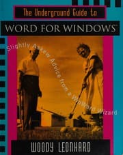 Tapa de The underground guide to Word for Windows