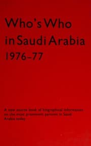 Tapa de Who's who in Saudi Arabia
