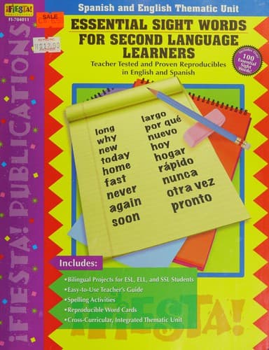 Tapa de Essential Sight Words for Second Language Learners