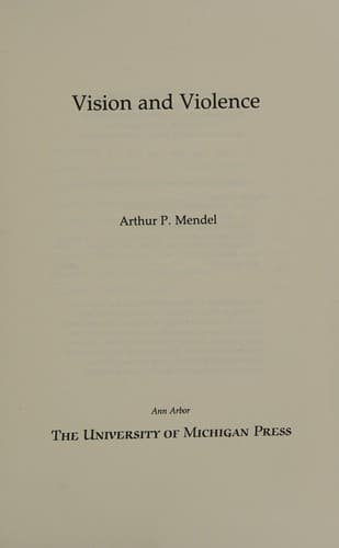 Tapa de Vision and violence