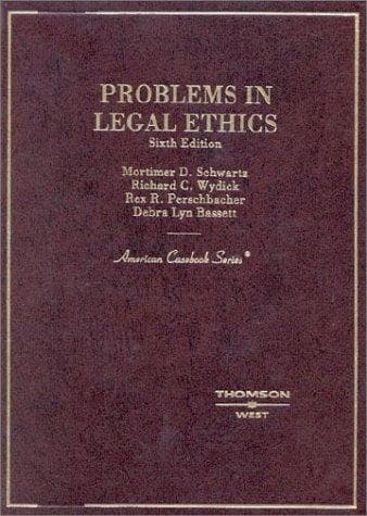 Tapa de Problems in legal ethics