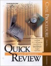 Tapa de Sum and Substance Quick Review on Civil Procedure (Sum & Substance Quick Review)