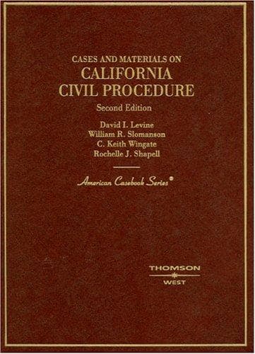 Tapa de California civil procedure