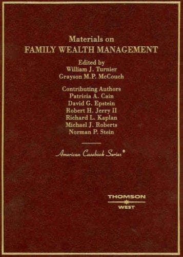 Tapa de Materials on family wealth management