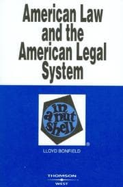 Tapa de American Law And the American Legal System in a Nutshell (Nutshell Series)