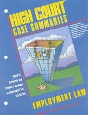 Tapa de High Court Case Summaries on Employment Law