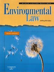 Tapa de Black Letter Outline on Environmental Law (Black Letter Outline)