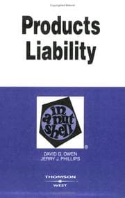 Tapa de Products liability in a nutshell