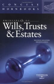Tapa de Principles of wills, trusts, and estates