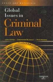 Tapa de Global issues in criminal law