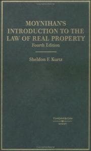 Tapa de Introduction to the law of real property