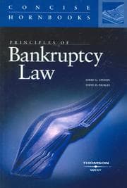 Tapa de Principles of bankruptcy law
