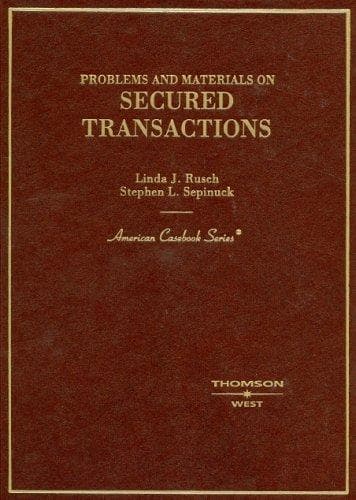 Tapa de Problems and materials on secured transactions