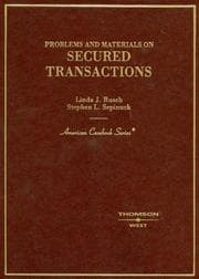 Tapa de Problems and materials on secured transactions