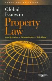 Tapa de Global issues in property law