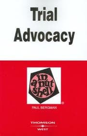 Tapa de Bergman's Trial Advocacy in a Nutshell, 4th (Nutshell Series) (In a Nutshell (West Publishing))