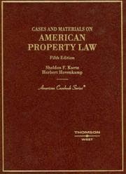 Tapa de Cases and materials on American property law