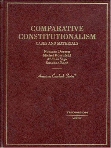 Tapa de Comparative Constitutionalism, Cases and Materials