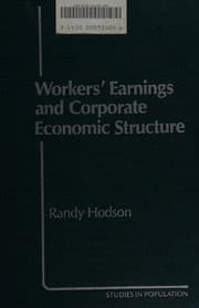 Tapa de Workers' earnings and corporate economic structure
