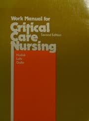 Tapa de Work manual for critical care nursing
