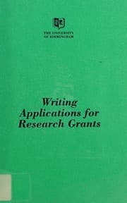 Tapa de Writing applications for research grants