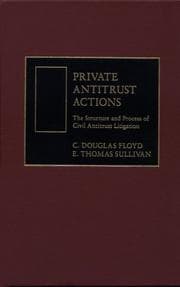 Tapa de Private antitrust actions