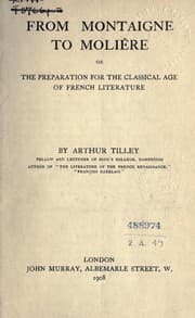 Tapa de From Montaigne to Moliere