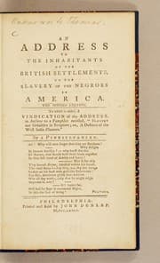 Tapa de An address to the inhabitants of the British settlements, on the slavery of the Negroes in America