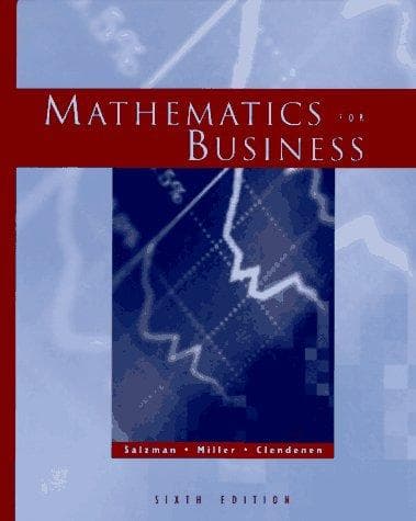 Tapa de Mathematics for business