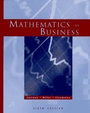 Tapa de Mathematics for business