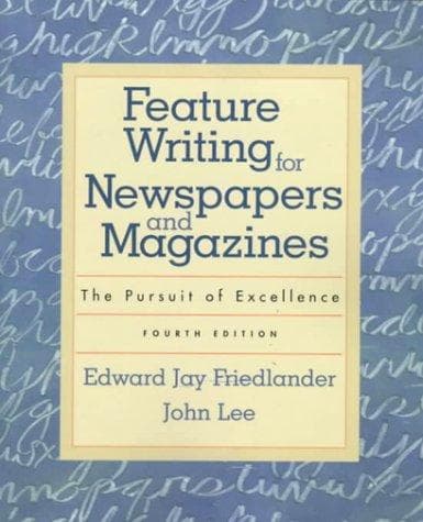 Tapa de Feature writing for newspapers and magazines