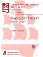 Tapa de Discovering Psychology Study Guide to Accompany Psychology and Life