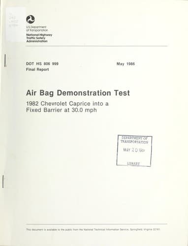 Tapa de Air bag demonstration test