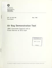 Tapa de Air bag demonstration test