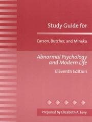 Tapa de Study Guide for Abnormal Psychology and Modern Life
