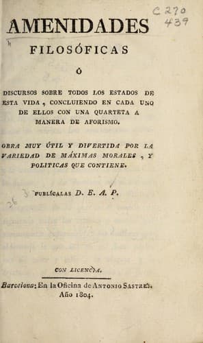 Tapa de Amenidades filosóficas