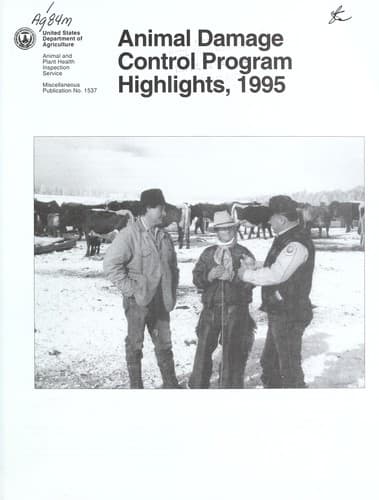 Tapa de Animal Damage Control Program highlights, 1995