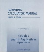 Tapa de Graphing Calculator Manual to Accompany Calculus and Its Applications