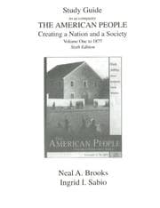 Tapa de Study Guide to accompany The American People