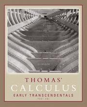 Tapa de Thomas' Calculus Early Transcendentals Part 1