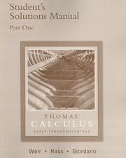 Tapa de Thomas' calculus : early transcendentals : student's solutions manual