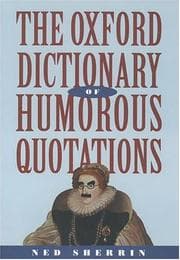 Tapa de The Oxford dictionary of humorous quotations