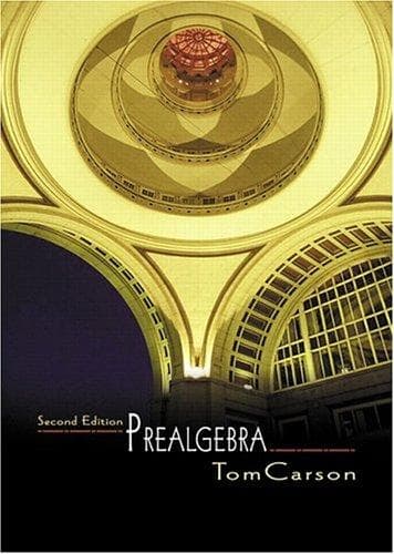 Tapa de Prealgebra (2nd Edition) (Carson Developmental Mathematics Series)