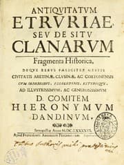 Tapa de Antiquitatum Etruriae, seu, De situ Clanarum fragmenta historica