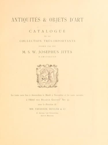 Tapa de Antiquités & objets d'art