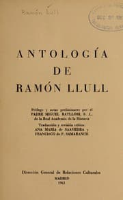 Tapa de Antología de Ramón Llull