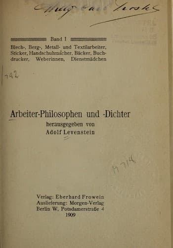 Tapa de Arbeiter-Philosophen und -Dichter