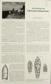 Tapa de Archeology of Yellowstone National Park